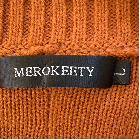Cozy Women's Rust Crew Neck Sweater - Picture 4 of 4